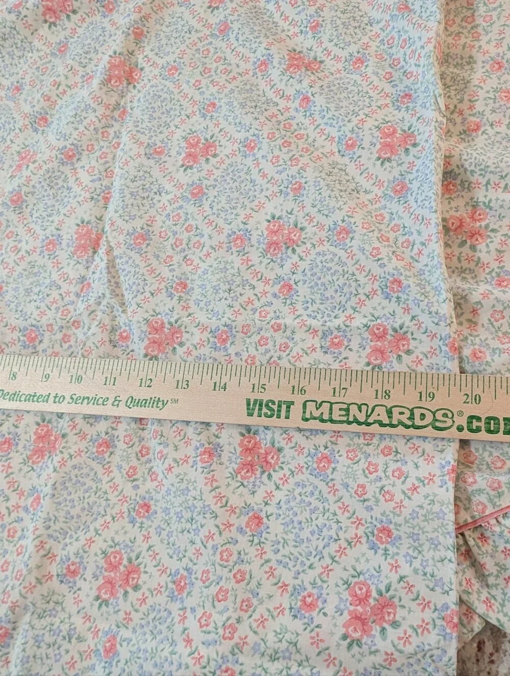 Vintage J.P. Stevens Floral Full / Queen Flat Sheet & 2 Pillowcases Shabby Chic